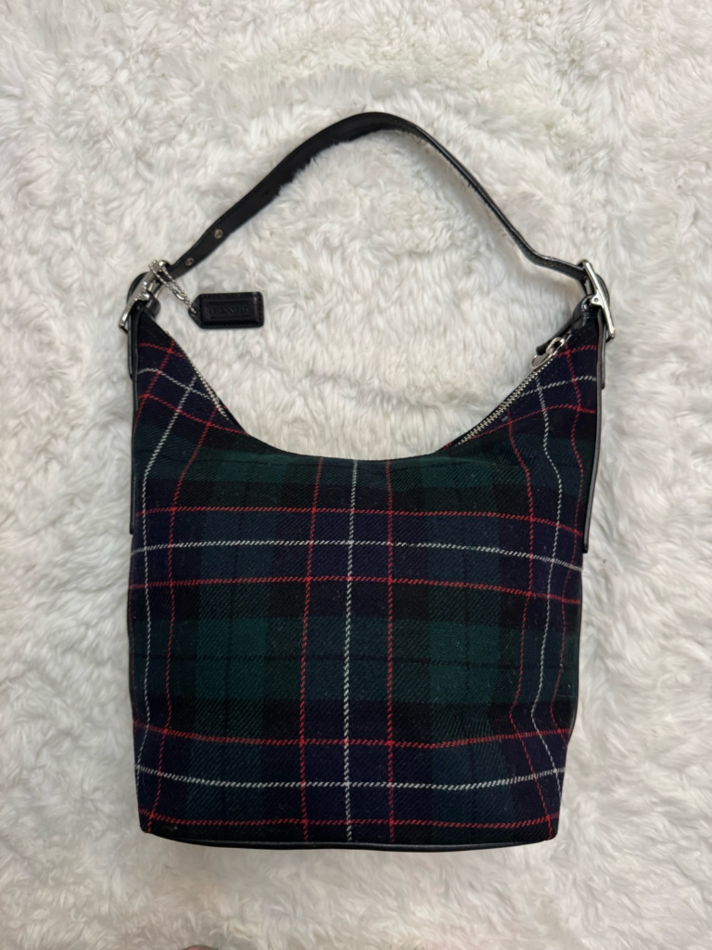 Coach Plaid Tartan Shoulder Bag Y2K Eras - Picture 13 of 13